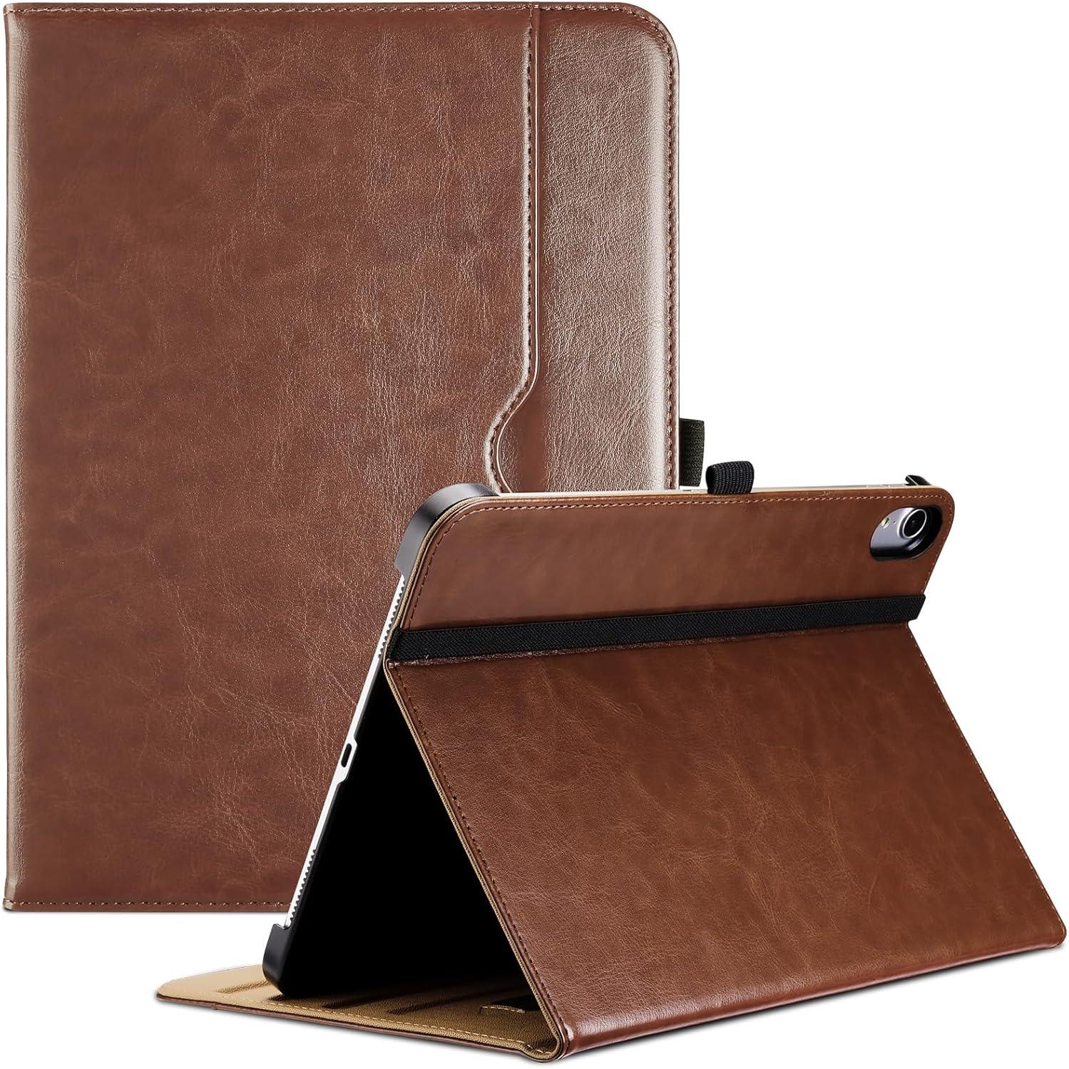 image:imageProCase for iPad 97 Inch iPad 6th5th Generation Case 2018 2017iPad Air 2Air 1 Case Premium Leather Folio Corner Protection MultiAngle Viewing Stand Cover with Front Pocket Pen Loop BlackBrown