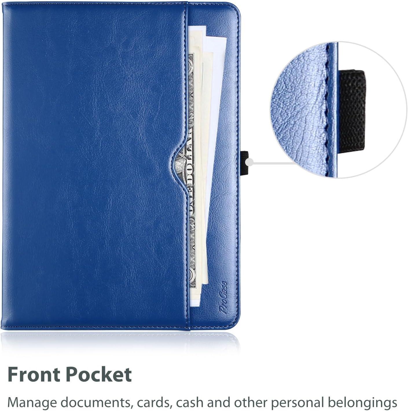 image:imageProCase for iPad 97 Inch iPad 6th5th Generation Case 2018 2017iPad Air 2Air 1 Case Premium Leather Folio Corner Protection MultiAngle Viewing Stand Cover with Front Pocket Pen Loop BlackNavy