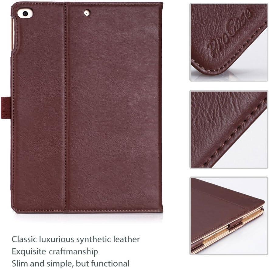 image:imageProCase for iPad 97 Inch iPad 6th5th Generation Case 2018 2017iPad Air 2Air 1 Case Premium Leather Folio Corner Protection MultiAngle Viewing Stand Cover with Front Pocket Pen Loop BlackBrown