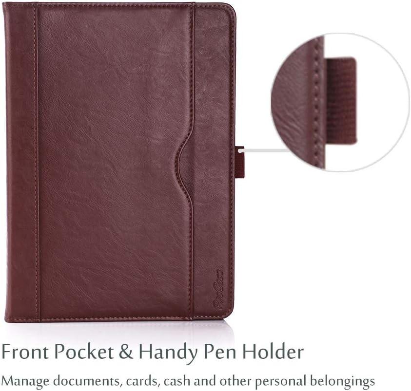 image:imageProCase for iPad 97 Inch iPad 6th5th Generation Case 2018 2017iPad Air 2Air 1 Case Premium Leather Folio Corner Protection MultiAngle Viewing Stand Cover with Front Pocket Pen Loop BlackBrown