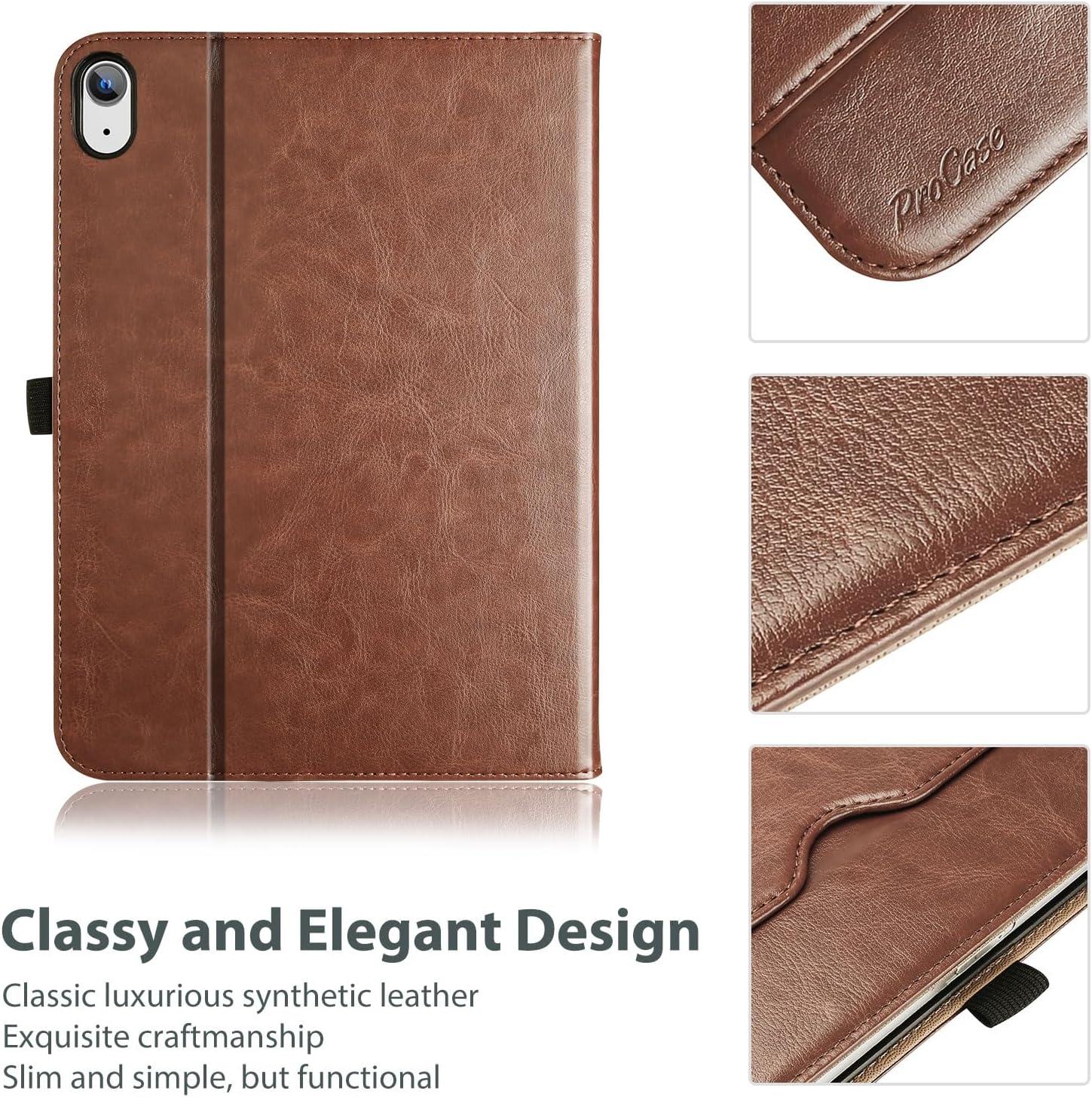 image:imageProCase for iPad 97 Inch iPad 6th5th Generation Case 2018 2017iPad Air 2Air 1 Case Premium Leather Folio Corner Protection MultiAngle Viewing Stand Cover with Front Pocket Pen Loop BlackBrown