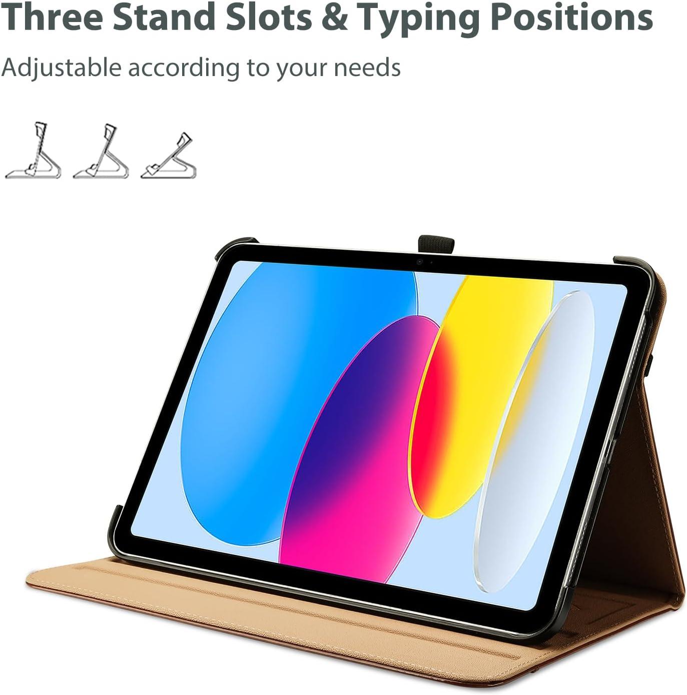 image:imageProCase for iPad 97 Inch iPad 6th5th Generation Case 2018 2017iPad Air 2Air 1 Case Premium Leather Folio Corner Protection MultiAngle Viewing Stand Cover with Front Pocket Pen Loop BlackBrown