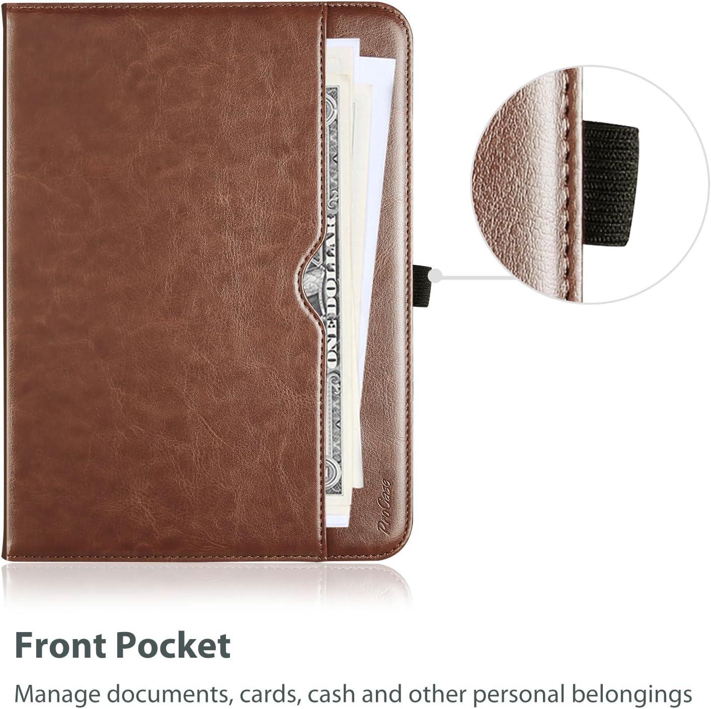 image:imageProCase for iPad 97 Inch iPad 6th5th Generation Case 2018 2017iPad Air 2Air 1 Case Premium Leather Folio Corner Protection MultiAngle Viewing Stand Cover with Front Pocket Pen Loop BlackBrown