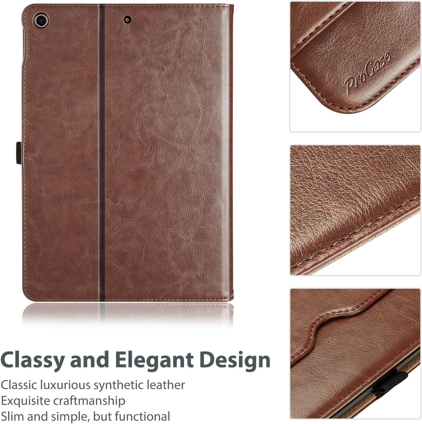 image:imageProCase for iPad 97 Inch iPad 6th5th Generation Case 2018 2017iPad Air 2Air 1 Case Premium Leather Folio Corner Protection MultiAngle Viewing Stand Cover with Front Pocket Pen Loop BlackBrown