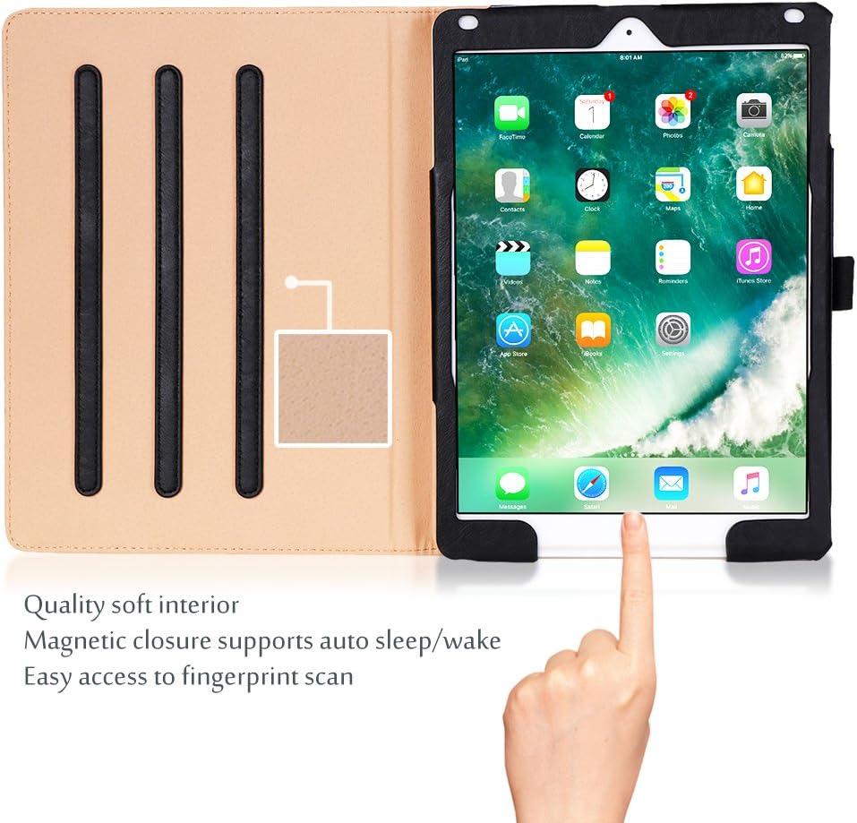 image:imageProCase for iPad 97 Inch iPad 6th5th Generation Case 2018 2017iPad Air 2Air 1 Case Premium Leather Folio Corner Protection MultiAngle Viewing Stand Cover with Front Pocket Pen Loop BlackBlack