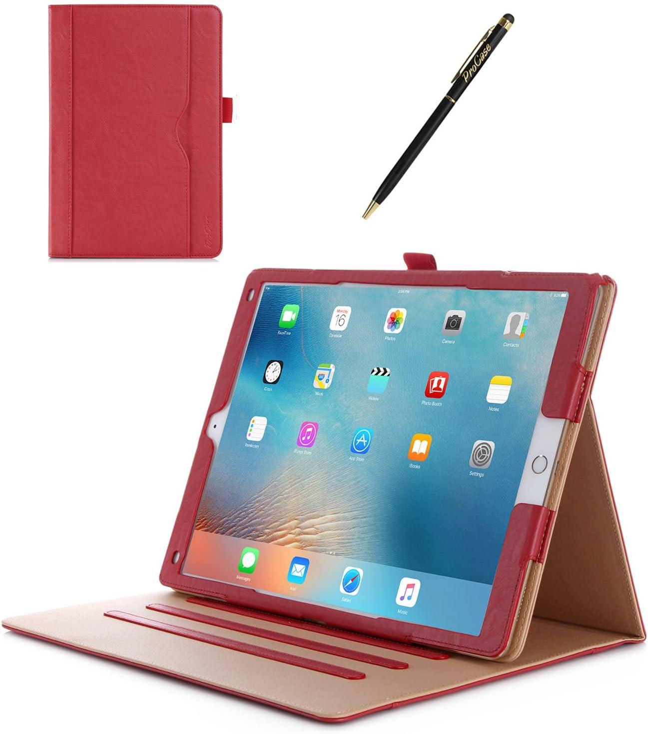 image:imageProCase for iPad Pro 129 20172015 Case 1st amp 2nd Generation Stand Folio Case Cover for iPad Pro 129 Inch Old Model 20172015 with Multiple Viewing Angles Pencil Holder TealRed