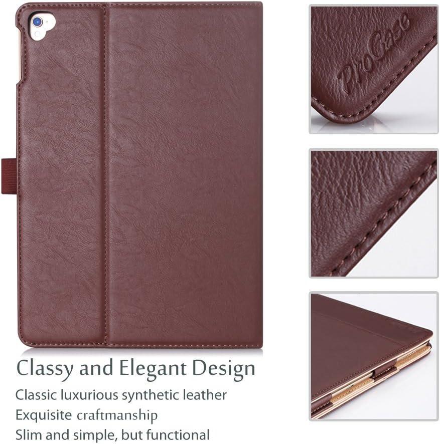 image:imageProCase for iPad Pro 97 Case 2016 Old Model PU Leather Stand Folio Cover for iPad Pro 97 Inch A1673A1674A1675 with 3 Viewing Angles amp Pencil Holder amp Document Card Pocket NavyBrown