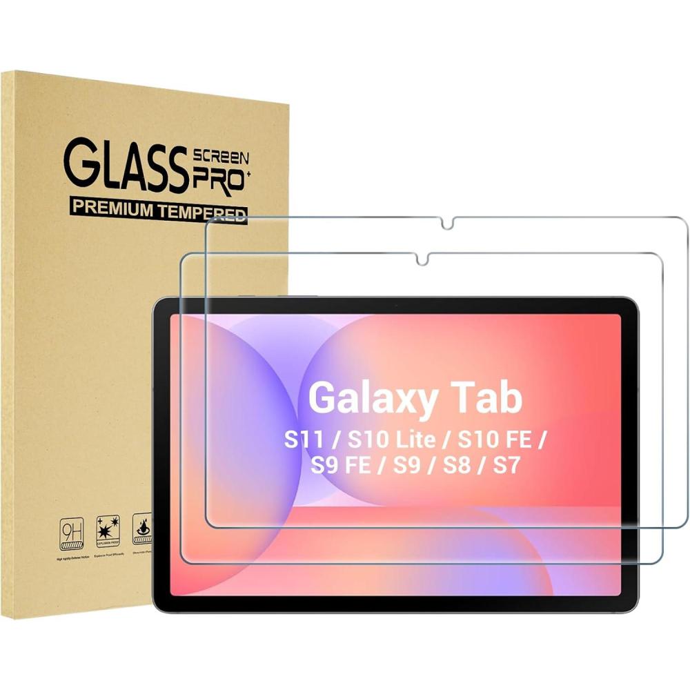 image:imageProCase 2 Pack Screen Protector for Tablet Galaxy Tab S11 Tab S10 LiteTab S10 FE 2025Tab S9 FE 109 Tab S9 2023 Tab S8 2022 Tab S7 2020 11 Hardness Tempered Glass Screen Film GuardTab S11 S10 Lite S10 FE S9 FE S9 S8 S7