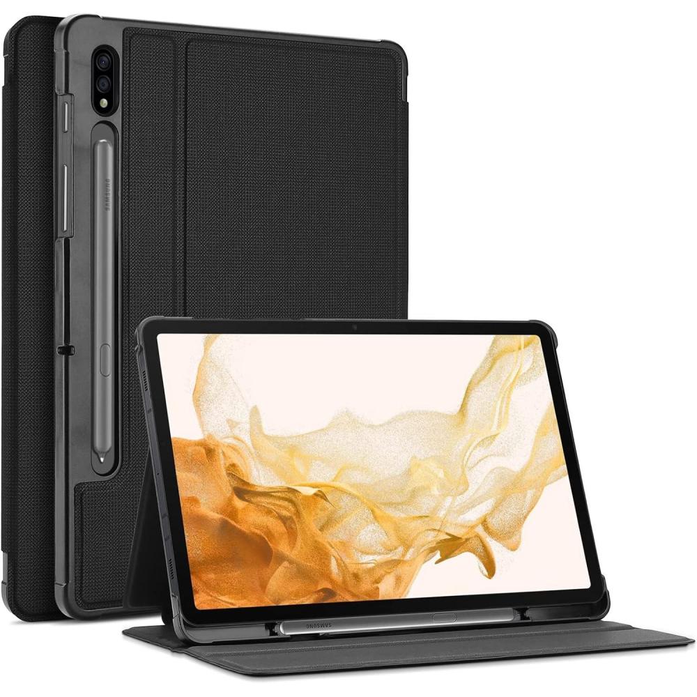 image:imageProCase Case for Galaxy Tab S7 FE 5G 2021S8 Plus 2022S7 Plus 2020 124 inch with S Pen Holder Smart Cover for 124 Samsung Galaxy Tablet SMX800 X806 T730 T736 T970 T975 T976 T978 BlackBlack