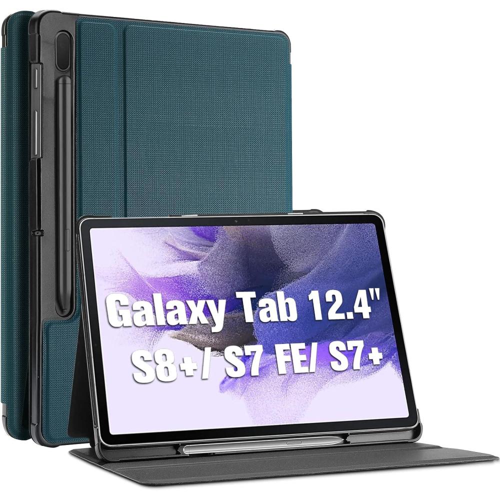 image:imageProCase Case for Galaxy Tab S8 PlusS7 FE 2021S7 Plus 2020 124 Inch with S Pen Holder Slim Stand Folio Smart Cover for 124 Tablet SMX800 X806 T730 T736 T970 T975 T976 T978 TealTeal