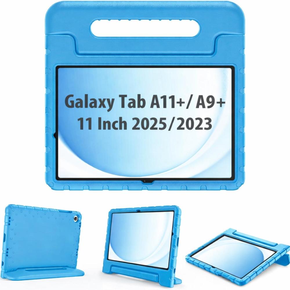 image:imageProCase Childrens Case for Samsung Galaxy Tab A9 A9 Plus 11 Inch 2023 SMX210 Lightweight Kids Case with Kickstand Shockproof Robust Child Protective Case Convertible Handle Handle StandBlue