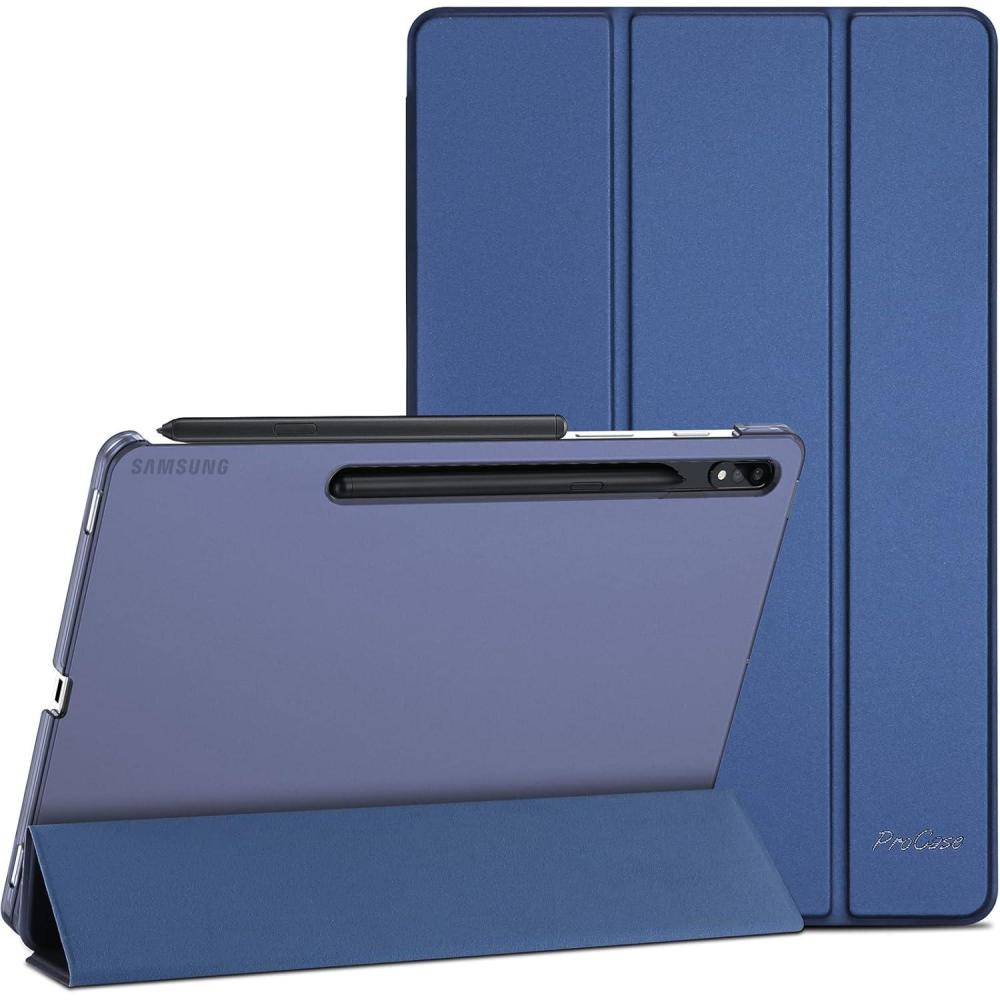 image:imageProCase Cover for Galaxy Tab S8 Tab S7 11 inch Case Protective Slim Case Folio Hard Back Stand Smart Cover for 11 Galaxy Tab S8 2022 Galaxy Tab S7 2020 SMX700 X706 T870 T875 T878 NavyNavy