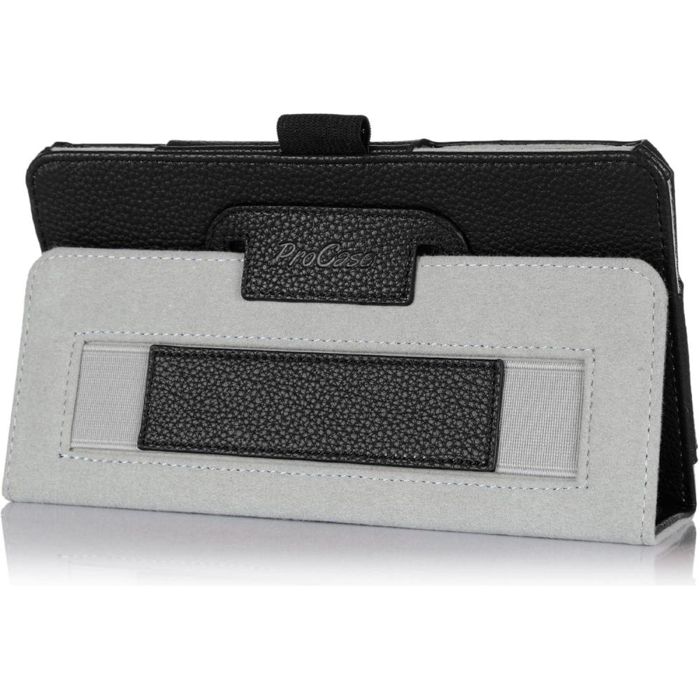 image:imageProCase Folio Case with Stand for Galaxy Tab 4 70 Tablet 2014 7 inch Tab 4 SMT230 T231 T235 with Hand Strap amp Pen Holder Black