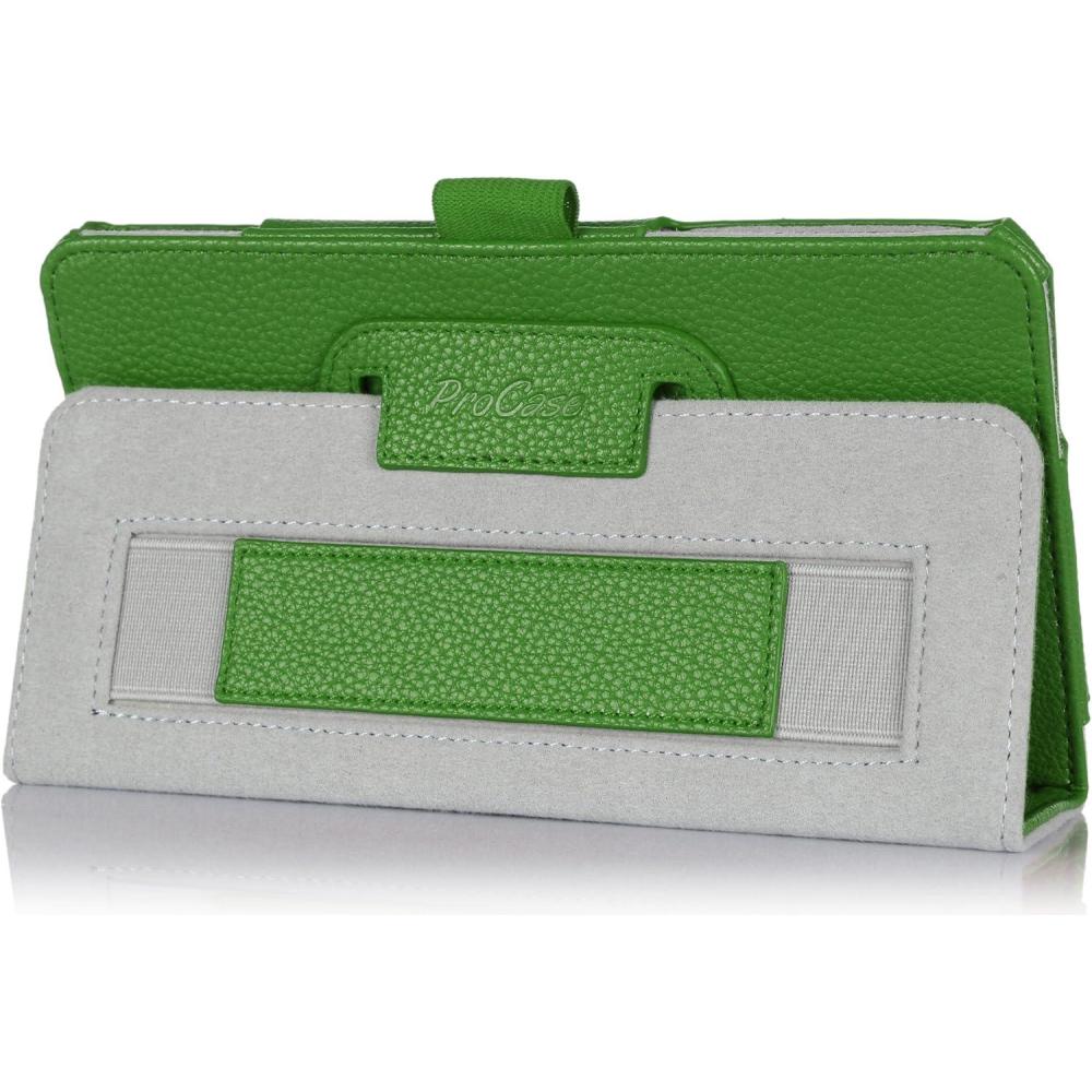 image:imageProCase Folio Case with Stand for Samsung Galaxy Tab 4 70 Tablet 2014 7 inch Tab 4 SMT230 T231 T235 with Hand Strap Bonus Stylus Pen Included Green