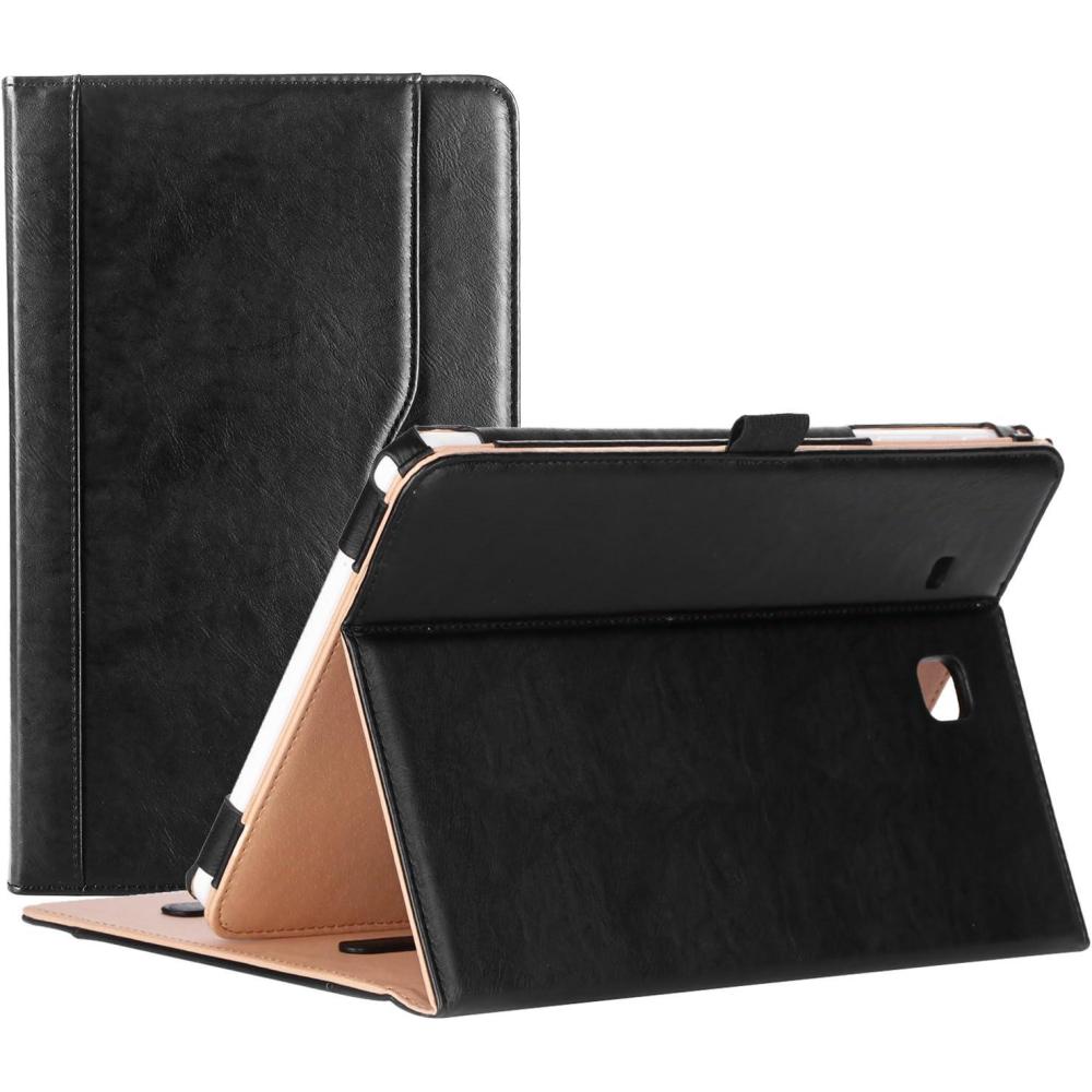 image:imageProCase Galaxy Tab E 96 Case Vintage Stand Folio Case Cover for Galaxy Tab E 96 Tab E Nook 96Inch Tablet SMT560 T561 T565 and SMT567V Verizon 4G LTE Version BlackBlack