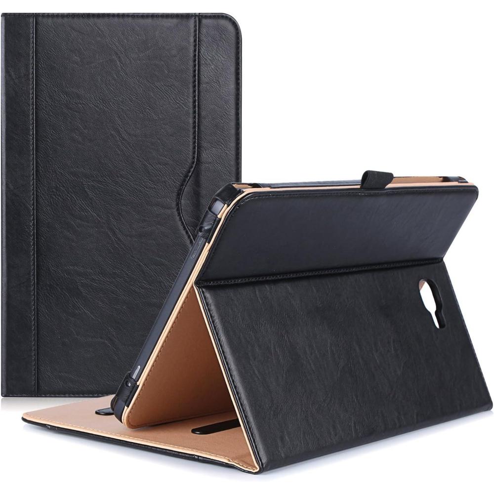 image:imageProCase Leather Case for Galaxy Tab A 101inch 2016 SMT580 T585 T587 Stand Folio Cover for Galaxy Tab A 101 Tablet NO S Pen Version with Multiple Viewing Angles Card Pocket BlackBlack