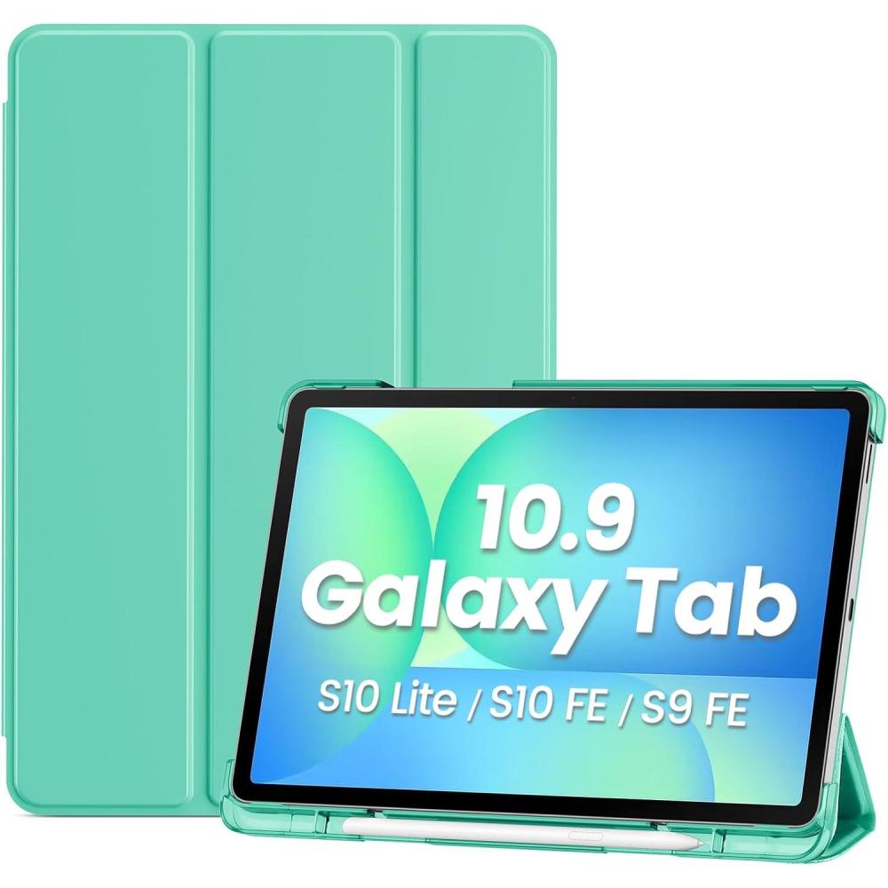 image:imageProCase Smart Case for Galaxy Tab S10 LiteS10 FES9 FE 109 Inch with S Pen Holder Slim Trifold Stand Folio Hard Back Shell Protective Cover for 109 Galaxy Tab S10 LiteS10 FES9 FE BlackMint