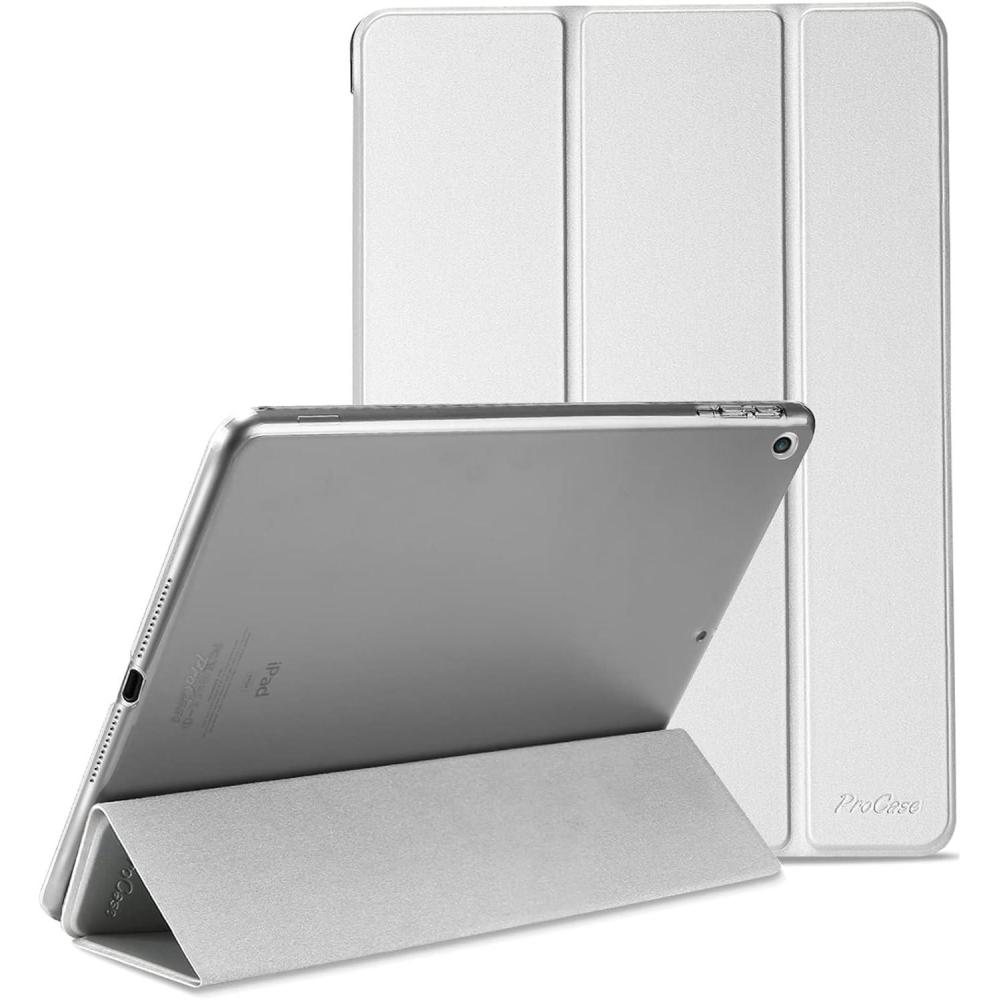 image:imageProCase Smart Case for iPad 97 Inch iPad 6th5th Generation 2018 2017Model A1893 A1954 A1822 A1823 Ultra Slim Lightweight Stand Cover with Translucent Frosted Back BlackSilver