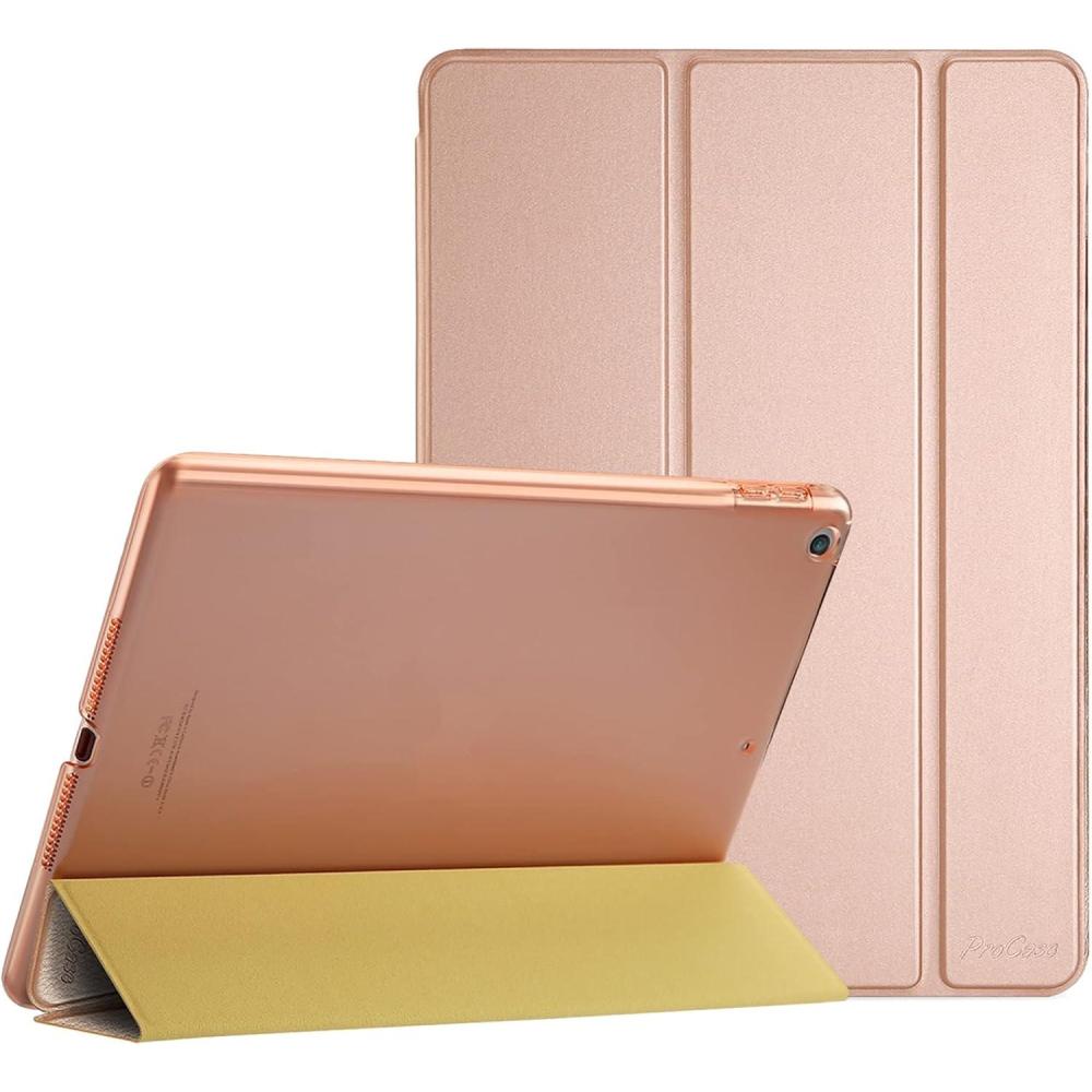 image:imageProCase Smart Case for iPad 97 Inch iPad 6th5th Generation 2018 2017Model A1893 A1954 A1822 A1823 Ultra Slim Lightweight Stand Cover with Translucent Frosted Back BlackRoseGold