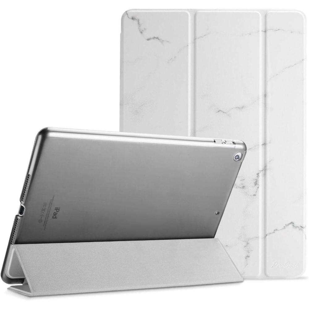 image:imageProCase Smart Case for iPad 97 Inch iPad 6th5th Generation 2018 2017Model A1893 A1954 A1822 A1823 Ultra Slim Lightweight Stand Cover with Translucent Frosted Back BlackWhitemarble