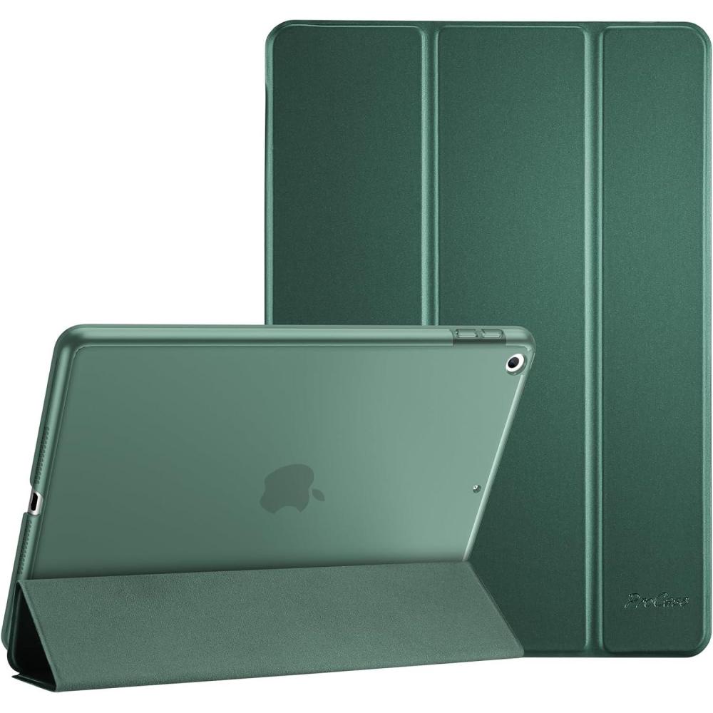 image:imageProCase Smart Case for iPad 97 Inch iPad 6th5th Generation 2018 2017Model A1893 A1954 A1822 A1823 Ultra Slim Lightweight Stand Cover with Translucent Frosted Back BlackMgreen