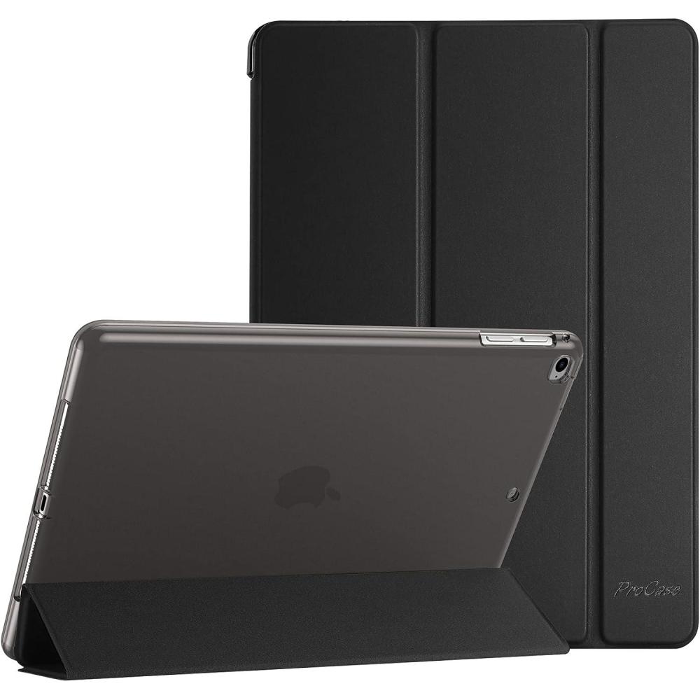 image:imageProCase Smart Case for iPad 97 Inch iPad 6th5th Generation iPad Air 2Air 1 Slim Soft TPU Stand Smart Cover for iPad 97 2018 2017 Model iPad Air 2 Air 1 PurpleBlack