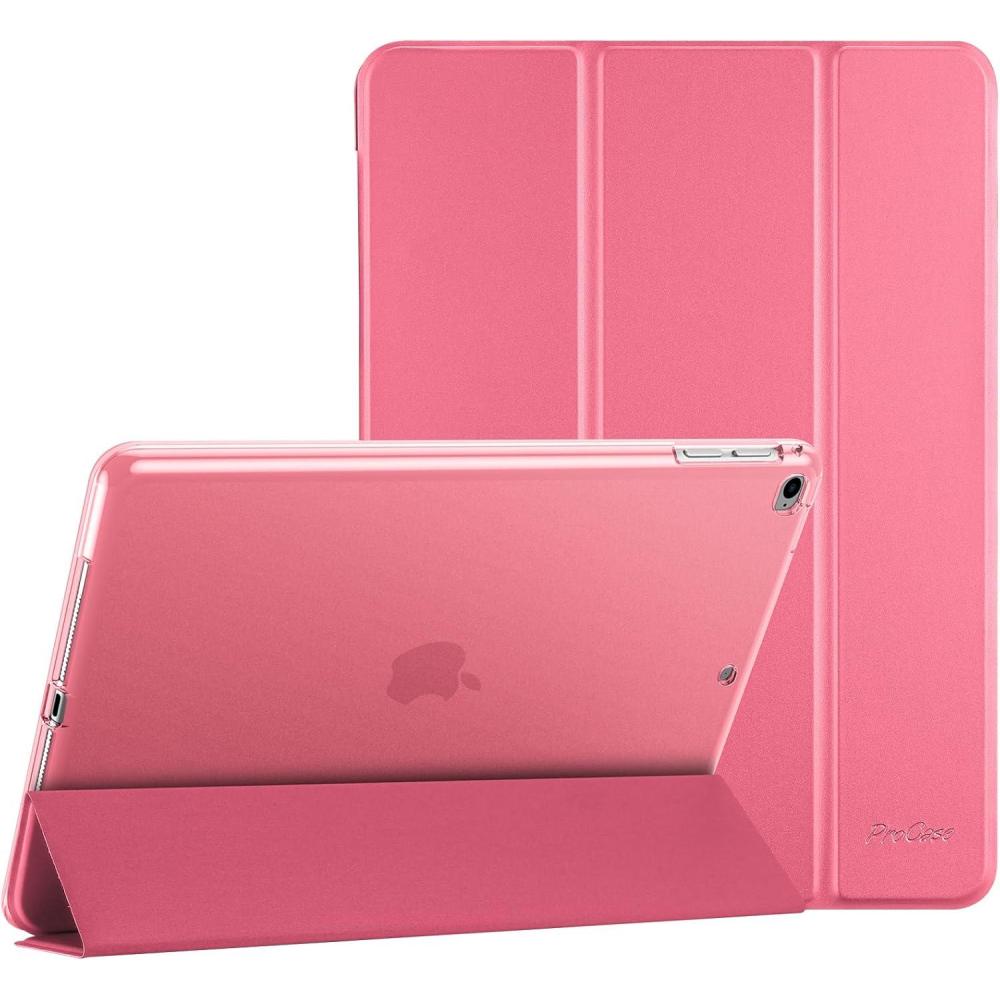 image:imageProCase Smart Case for iPad 97 Inch iPad 6th5th Generation iPad Air 2Air 1 Slim Soft TPU Stand Smart Cover for iPad 97 2018 2017 Model iPad Air 2 Air 1 PurpleMelonpink