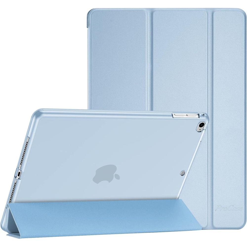 image:imageProCase Smart Case for iPad 97 Inch iPad 6th5th Generation iPad Air 2Air 1 Slim Soft TPU Stand Smart Cover for iPad 97 2018 2017 Model iPad Air 2 Air 1 PurpleSkyblue