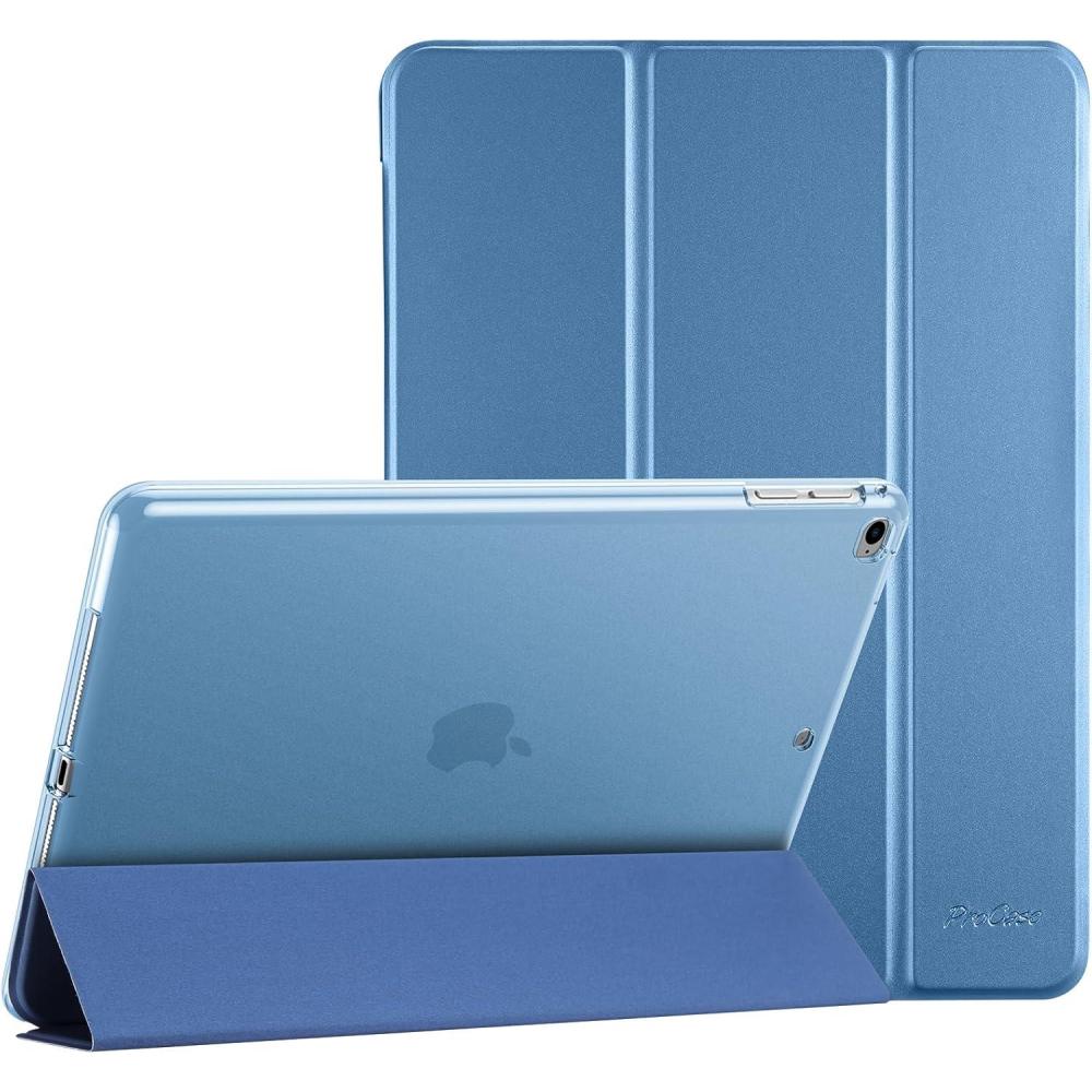 image:imageProCase Smart Case for iPad 97 Inch iPad 6th5th Generation iPad Air 2Air 1 Slim Soft TPU Stand Smart Cover for iPad 97 2018 2017 Model iPad Air 2 Air 1 PurpleBlue