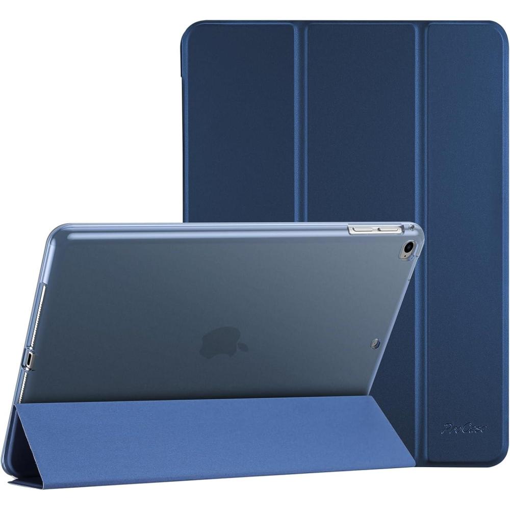 image:imageProCase Smart Case for iPad 97 Inch iPad 6th5th Generation iPad Air 2Air 1 Slim Soft TPU Stand Smart Cover for iPad 97 2018 2017 Model iPad Air 2 Air 1 PurpleDarkblue