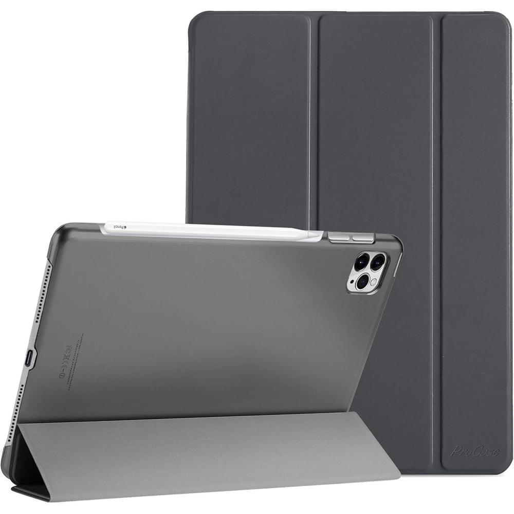 image:imageProCase Smart Case for iPad Pro 11 Case 2021 2020 2018 Slim Stand Hard Back Shell Smart Cover for iPad Pro 11 Inch 3rd Generation 2021 2nd Gen 2020 1st Gen 2018 DarkblueGrey