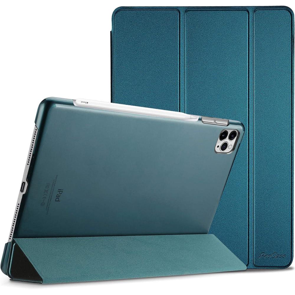 image:imageProCase Smart Case for iPad Pro 11 Case 2021 2020 2018 Slim Stand Hard Back Shell Smart Cover for iPad Pro 11 Inch 3rd Generation 2021 2nd Gen 2020 1st Gen 2018 DarkblueTeal