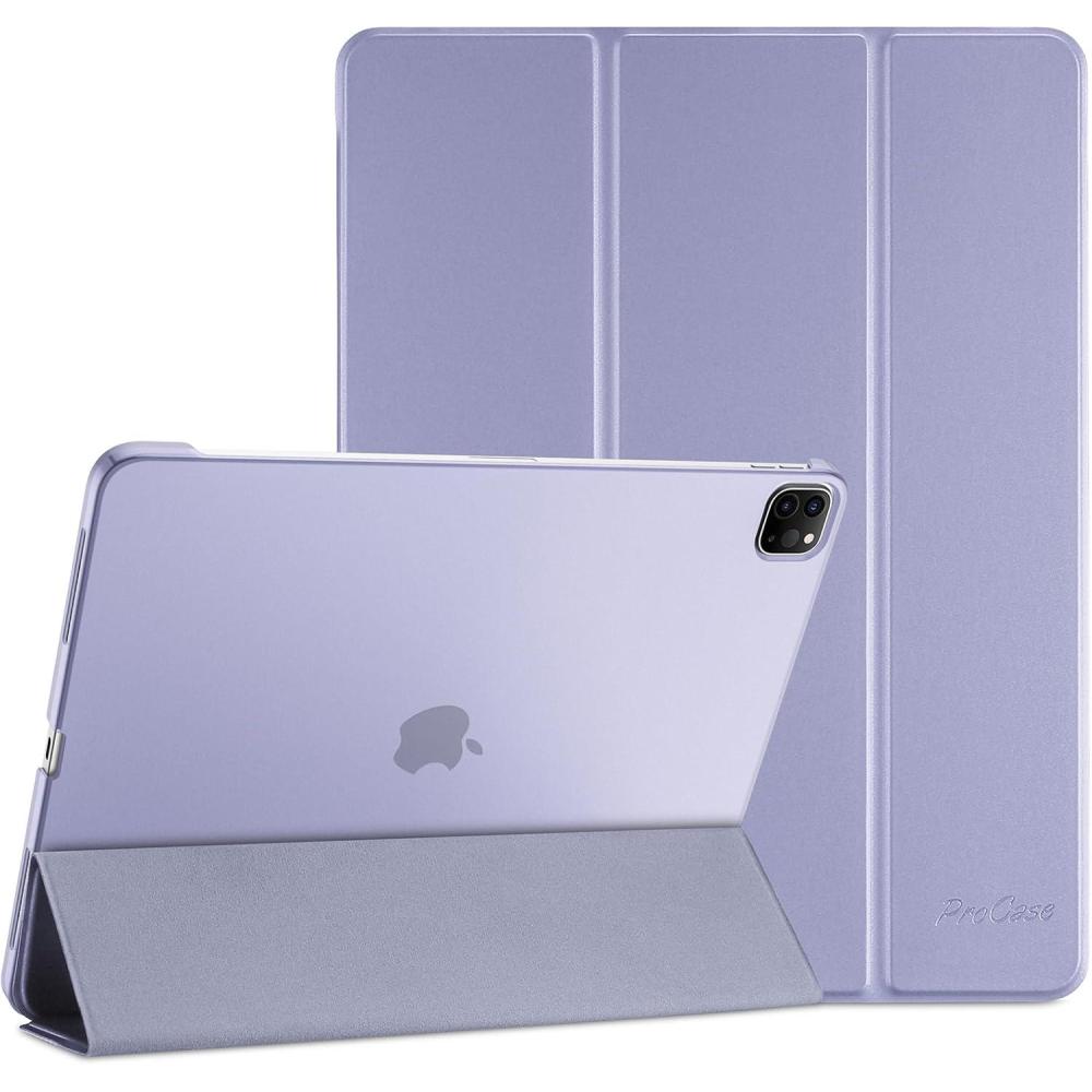 image:imageProCase Smart Case for iPad Pro 129 2022202120202018 Slim Stand Hard Back Shell Smart Cover for iPad Pro 129 6th Gen5th Gen4th Gen3rd Gen NavyLightpurple