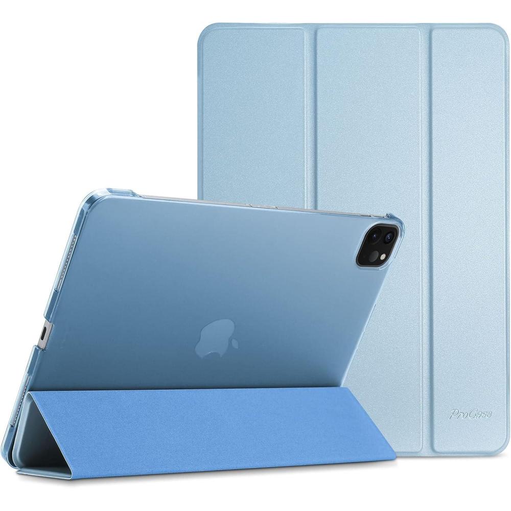 image:imageProCase Smart Case for iPad Pro 129 2022202120202018 Slim Stand Hard Back Shell Smart Cover for iPad Pro 129 6th Gen5th Gen4th Gen3rd Gen NavySkyblue