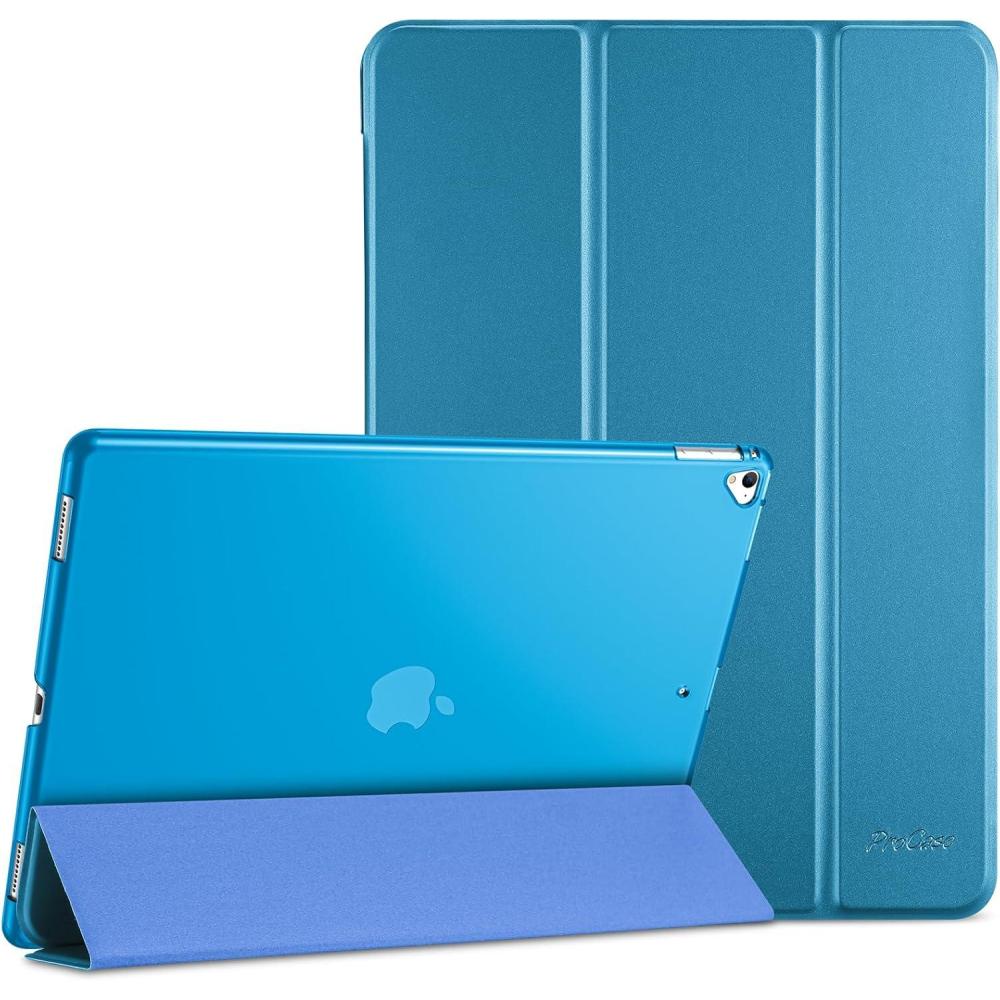 image:imageProCase Smart Case for iPad Pro 129 Inch 1st and 2nd Generation 2015 and 2017 Model Stand Cover Support Auto SleepWake EmeraldLightblue