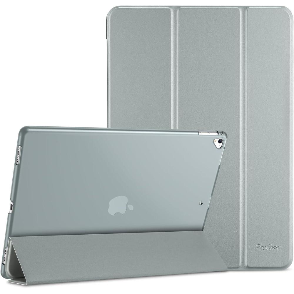 image:imageProCase Smart Case for iPad Pro 129 Inch 1st and 2nd Generation 2015 and 2017 Model Stand Cover Support Auto SleepWake EmeraldLightgrey