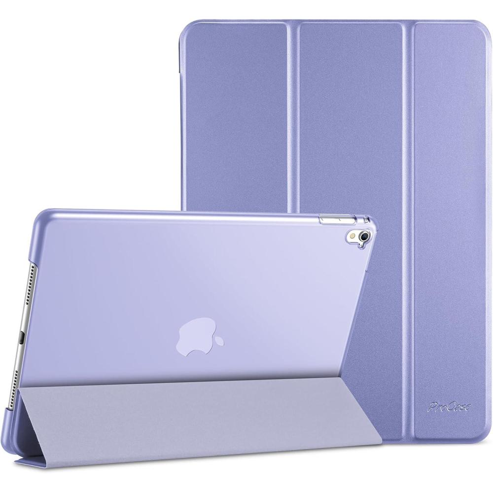image:imageProCase Smart Case for iPad Pro 97 Inch 2016 Ultra Slim Lightweight Stand Smart Case Shell with Translucent Frosted Back Cover for iPad Pro 97 Inch A1673 A1674 A1675 EmeraldLightpurple