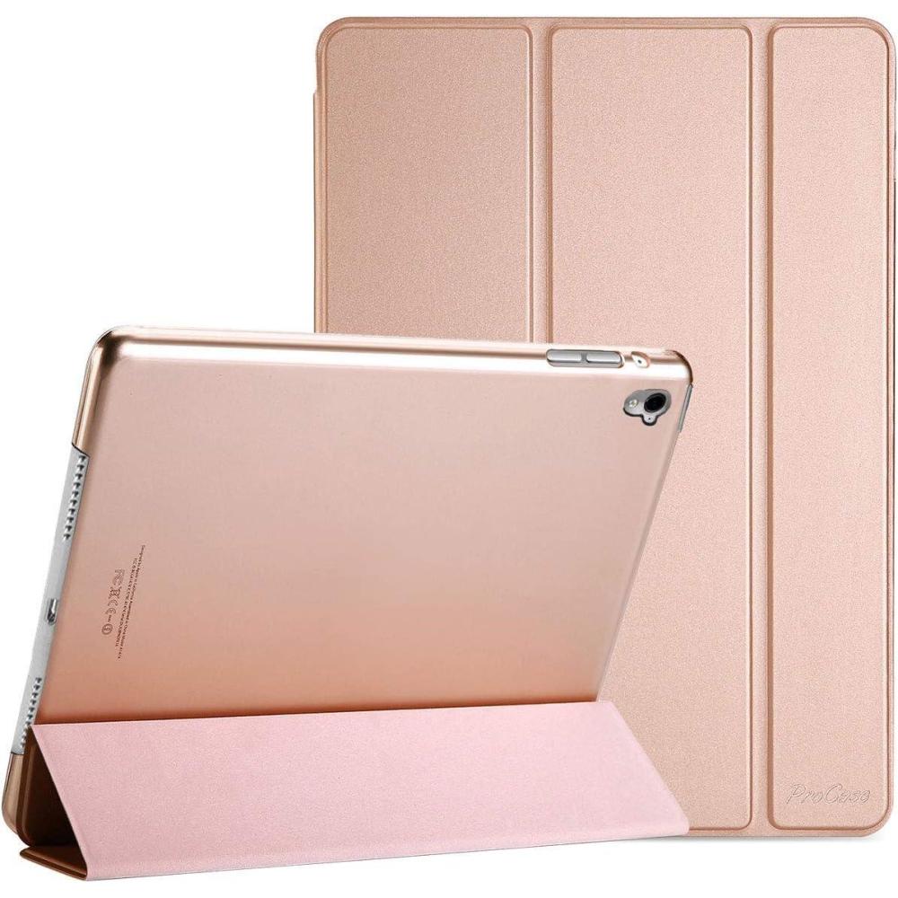 image:imageProCase Smart Case for iPad Pro 97 Inch 2016 Ultra Slim Lightweight Stand Smart Case Shell with Translucent Frosted Back Cover for iPad Pro 97 Inch A1673 A1674 A1675 EmeraldRosegold