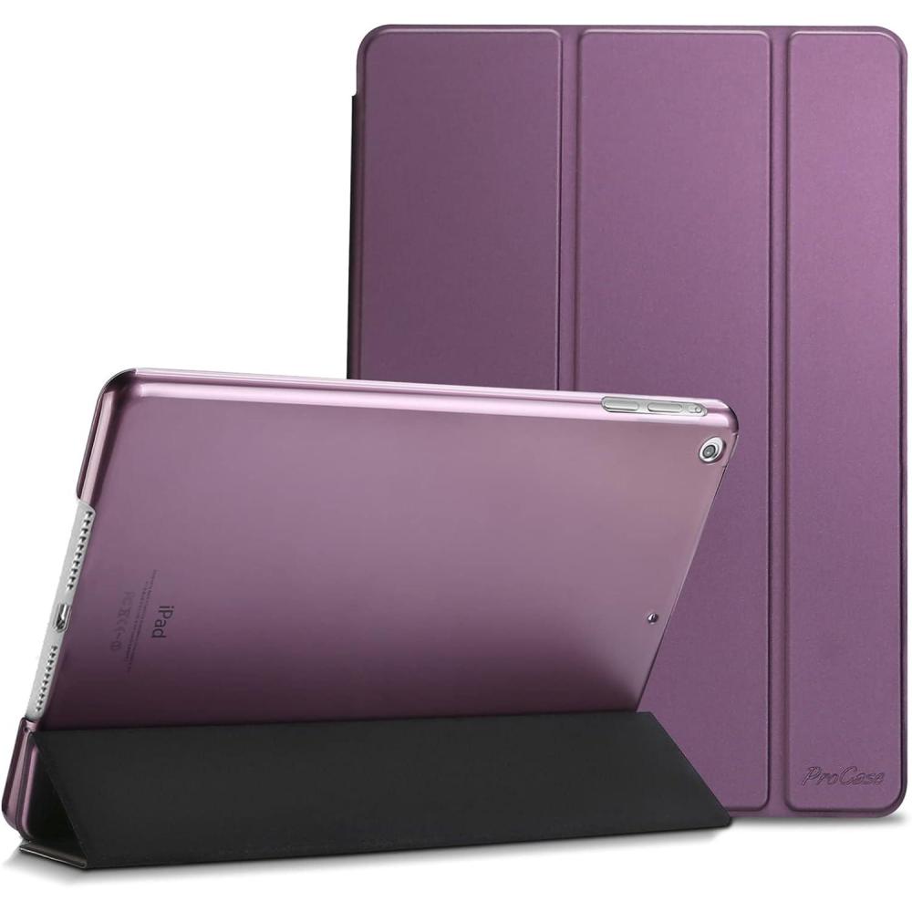 image:imageProCase Smart Case for iPad mini 1 2 3Model A1432 A1454 A1455 A1489 A1490 A1491 A1599 A1600 Slim Lightweight Stand Cover with Translucent Frosted Back Support Auto SleepWake Navy BluePurple