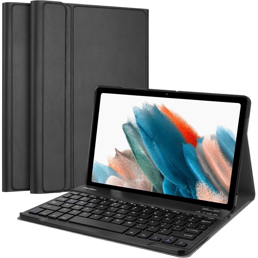image:imageProCase for Galaxy Tab A8 105 Inch 2022 Keyboard Case SMX200 X205 X207 Protective Cover Case with Detachable Wireless Keyboard for Galaxy Tab A8 105 2022 Black