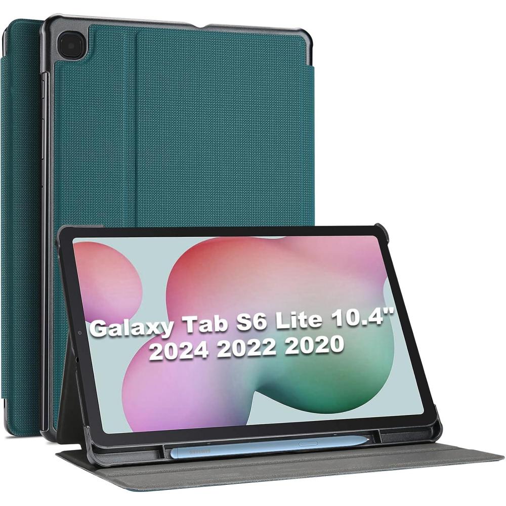 image:imageProCase for Galaxy Tab S6 Lite 104 2024 2022 2020 with S Pen Holder Slim Stand Folio Case Smart Cover for Galaxy Tab S6 Lite 104 Inch SMP613 P619 SMP610 P615 SMP620 P625Teal