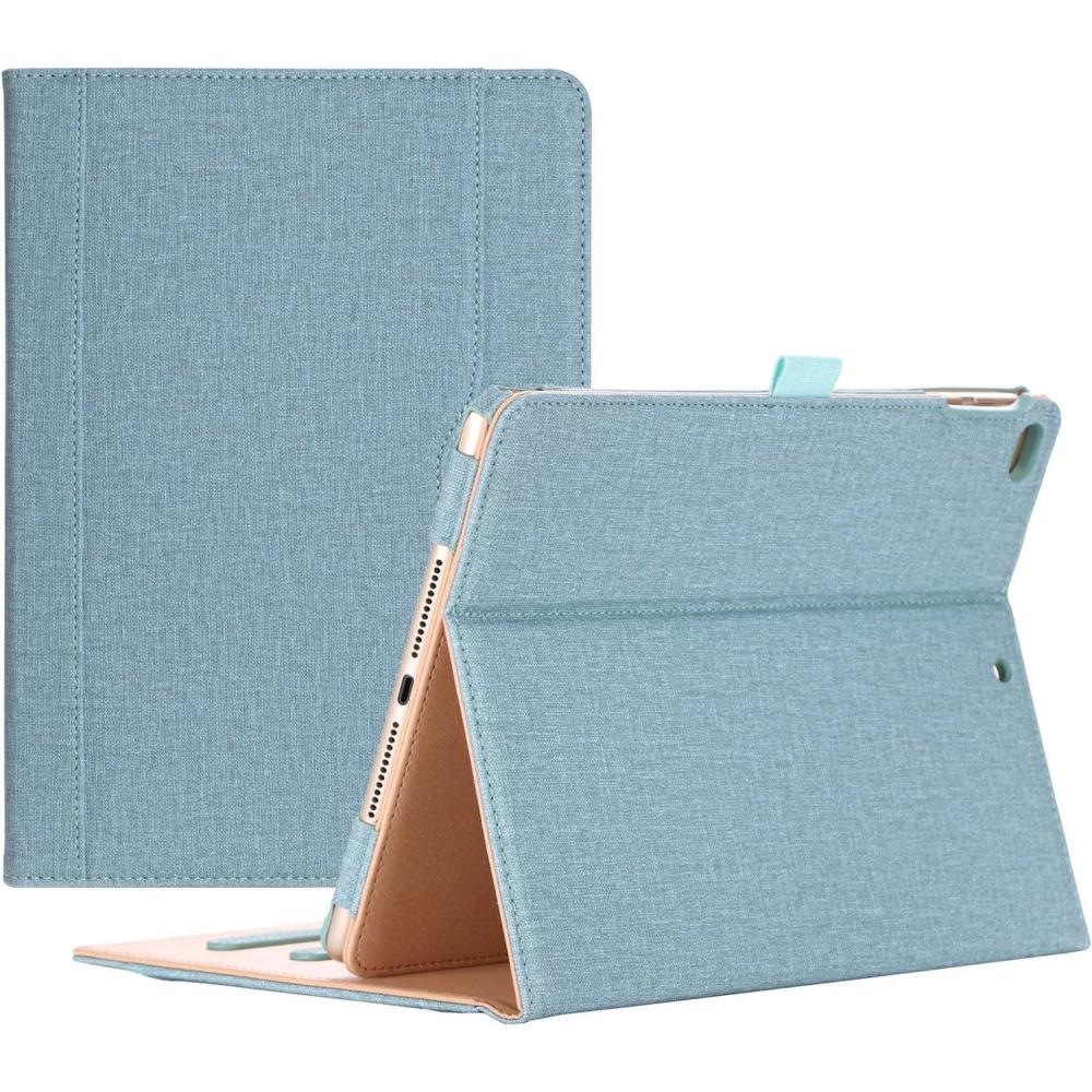 image:imageProCase for iPad 97 Inch iPad 6th5th Generation Case 2018 2017iPad Air 2Air 1 Case Premium Leather Folio Corner Protection MultiAngle Viewing Stand Cover with Front Pocket Pen Loop BlackTeal