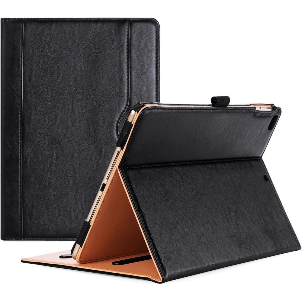 image:imageProCase for iPad 97 Inch iPad 6th5th Generation Case 2018 2017iPad Air 2Air 1 Case Premium Leather Folio Corner Protection MultiAngle Viewing Stand Cover with Front Pocket Pen Loop BlackBlack