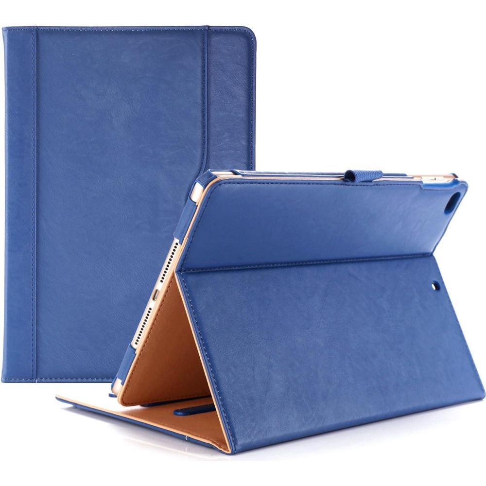 image:imageProCase for iPad 97 Inch iPad 6th5th Generation Case 2018 2017iPad Air 2Air 1 Case Premium Leather Folio Corner Protection MultiAngle Viewing Stand Cover with Front Pocket Pen Loop BlackNavy