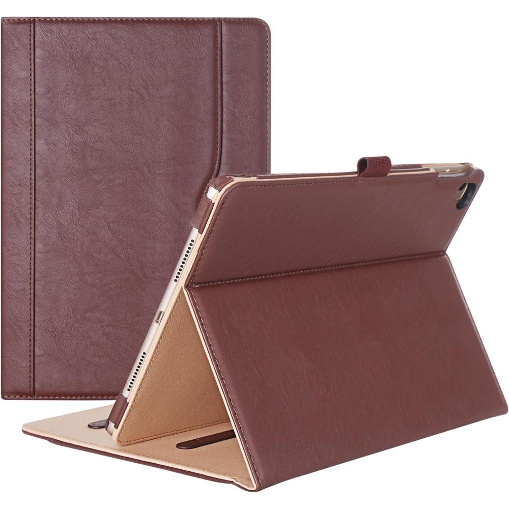 image:imageProCase for iPad Pro 97 Case 2016 Old Model PU Leather Stand Folio Cover for iPad Pro 97 Inch A1673A1674A1675 with 3 Viewing Angles amp Pencil Holder amp Document Card Pocket NavyBrown