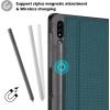 ProCase Case for Galaxy Tab S7 FE 5G 2021/S8 Plus 2022/S7 Plus 2020 12.4 inch with S Pen Holder, Smart Cover for 12.4″ Samsung Galaxy Tablet (SM-X800 X806 T730 T736 T970 T975 T976 T978) -Black(Teal)