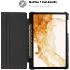 ProCase Case for Galaxy Tab S7 FE 5G 2021/S8 Plus 2022/S7 Plus 2020 12.4 inch with S Pen Holder, Smart Cover for 12.4″ Samsung Galaxy Tablet (SM-X800 X806 T730 T736 T970 T975 T976 T978) -Black(Teal)