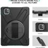 ProCase Case with Handle for iPad Pro 11, 360 Degree Rotatable Kickstand Cover with Adjustable Hand Shoulder Strap, Heavy Duty Shockproof Rugged Case for iPad Pro 11 Inch 2019 Black