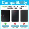 ProCase Folio Case for Galaxy Tab 4 10.1 Tablet (10 inch Galaxy Tab 4, SM-T530 / T531 / T535), with Auto Sleep/Wake Feature (Black)