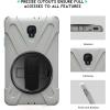ProCase Galaxy Tab A 8.0 2017 T380 T385 Case (Old Model), Rugged Heavy Duty Shockproof Rotating Kickstand Protective Cover Case for Galaxy Tab A Tablet 2017 T380 T385 -Grey